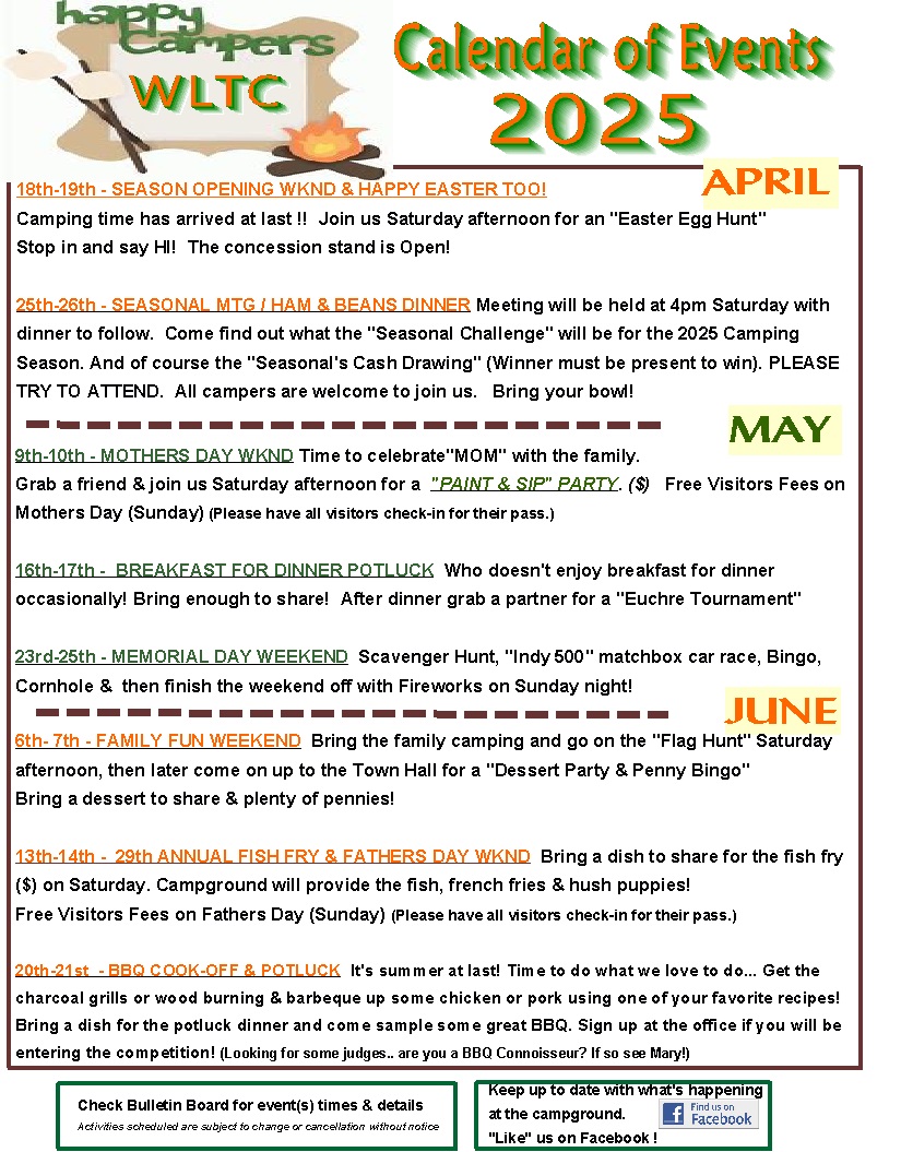 WLTC April thru June Activity 